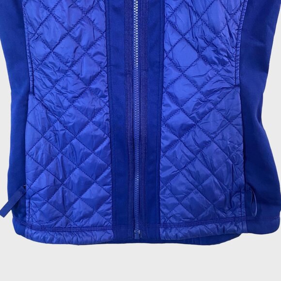 Athleta Rock Springs Sleeveless Blue Quilted Puffer Vest Jacket Women's Small - Picture 6 of 11